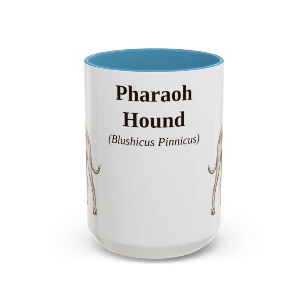 15oz Pharaoh Hound Latin Mug, Pharaoh Hound, Vintage Dog Coffee Mug, Dog Lover Gift