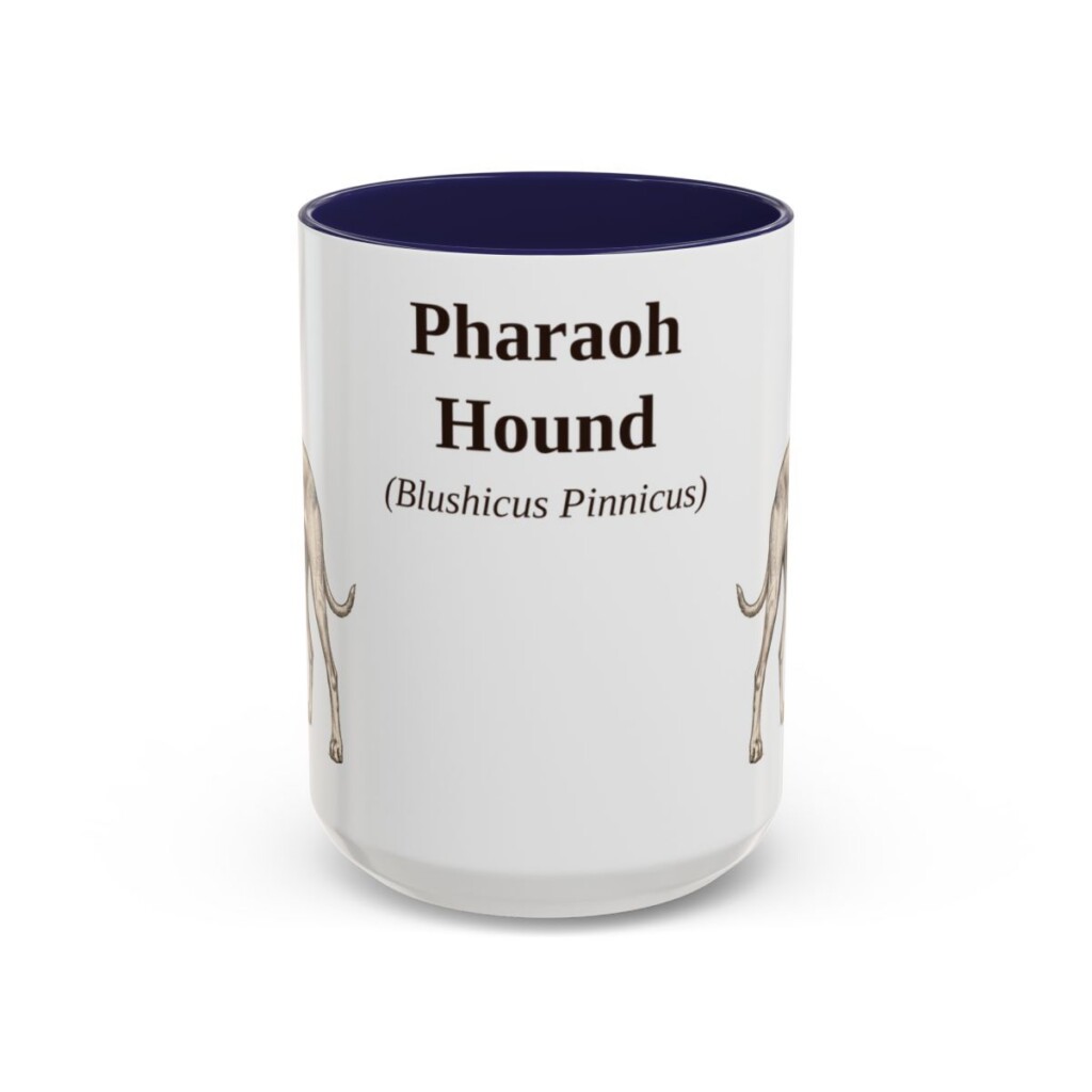 15oz Pharaoh Hound Latin Mug, Pharaoh Hound, Vintage Dog Coffee Mug, Dog Lover Gift
