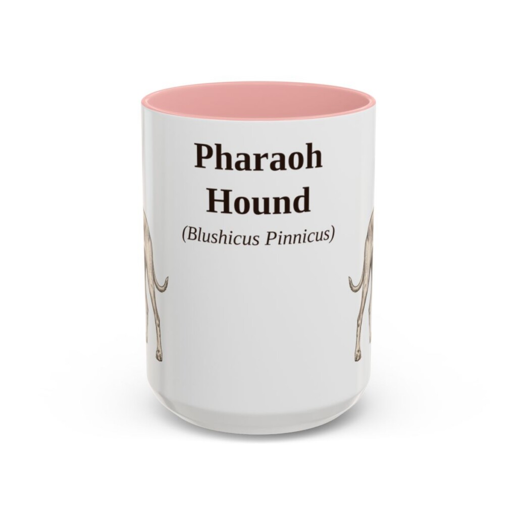 15oz Pharaoh Hound Latin Mug, Pharaoh Hound, Vintage Dog Coffee Mug, Dog Lover Gift