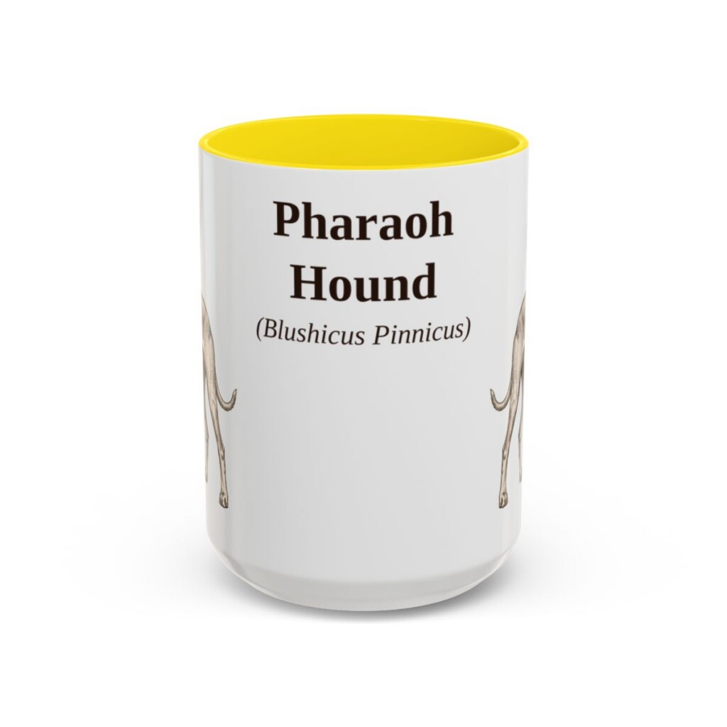 15oz Pharaoh Hound Latin Mug, Pharaoh Hound, Vintage Dog Coffee Mug, Dog Lover Gift