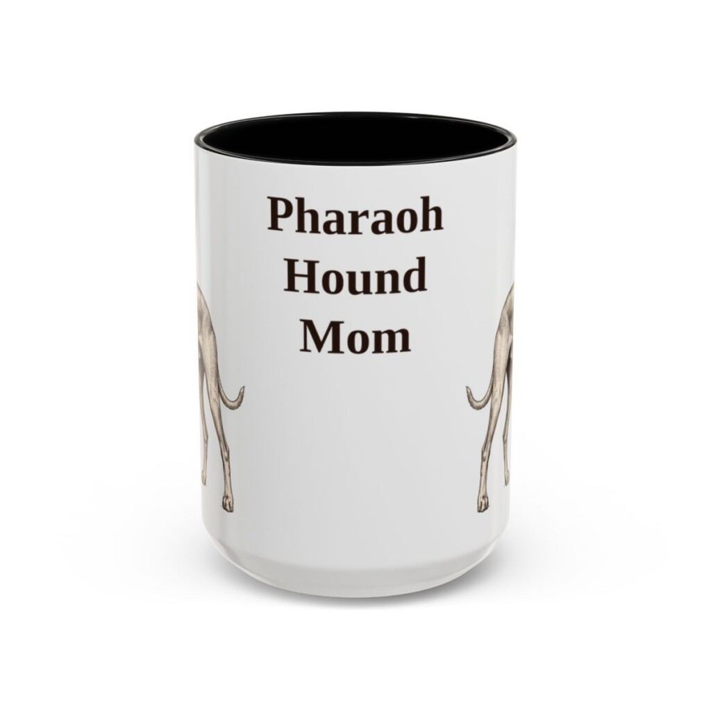 15oz Pharaoh Hound Dog Mom Mug, Vintage Sketch Coffee Mug, Dog Mom Gift
