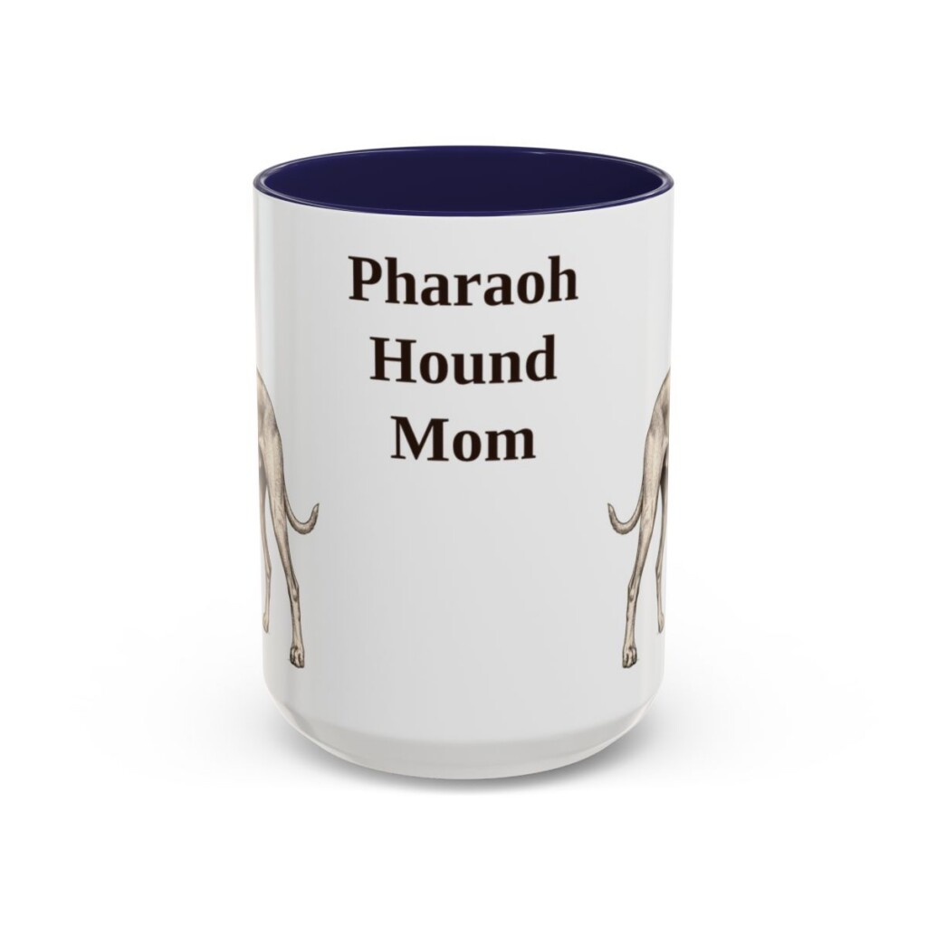 15oz Pharaoh Hound Dog Mom Mug, Vintage Sketch Coffee Mug, Dog Mom Gift