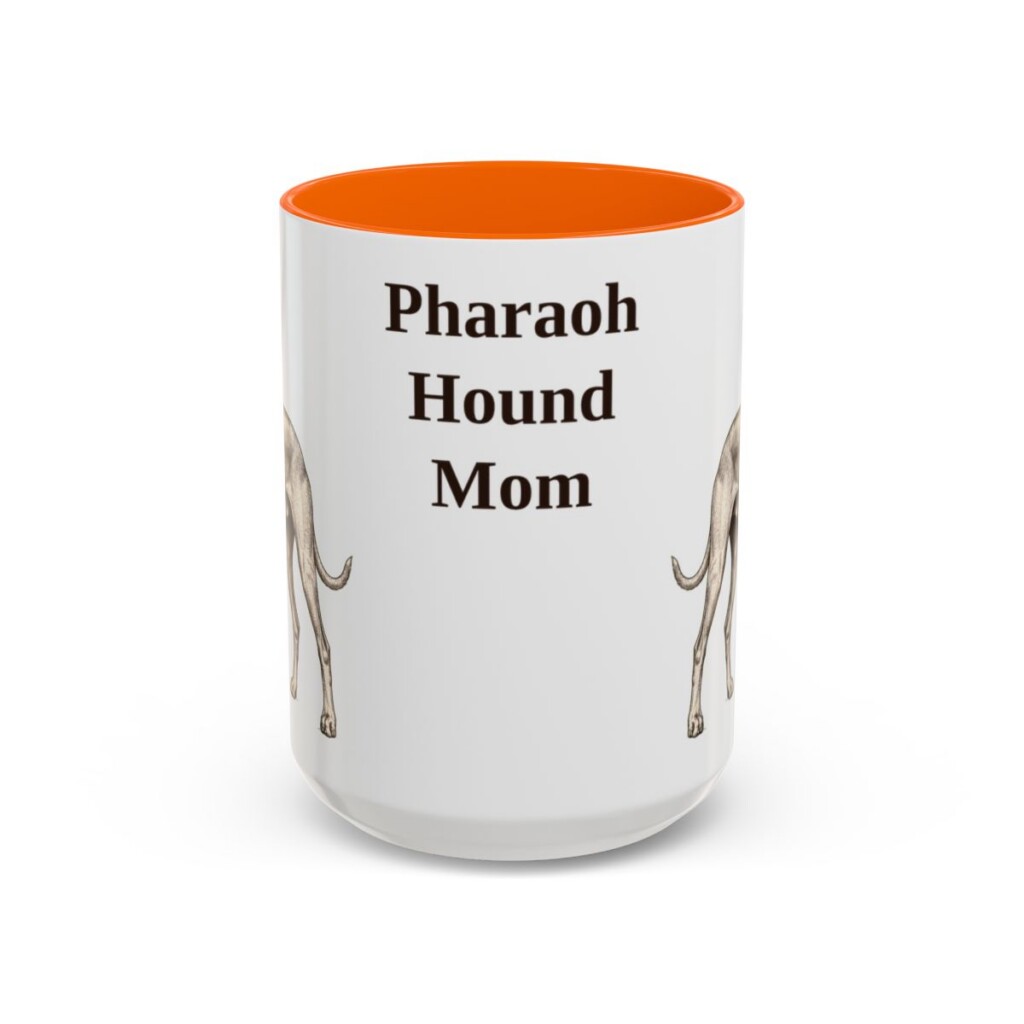 15oz Pharaoh Hound Dog Mom Mug, Vintage Sketch Coffee Mug, Dog Mom Gift