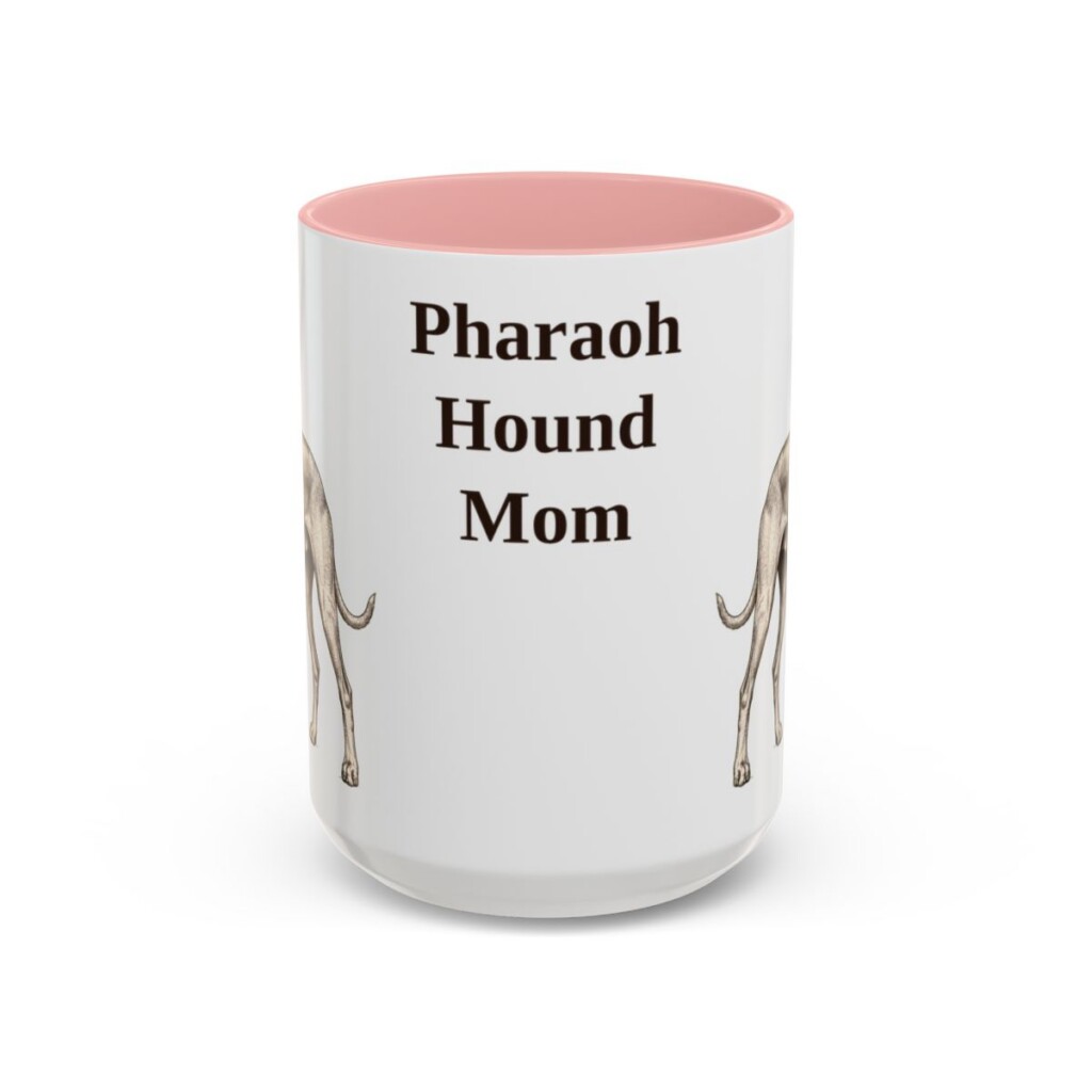15oz Pharaoh Hound Dog Mom Mug, Vintage Sketch Coffee Mug, Dog Mom Gift