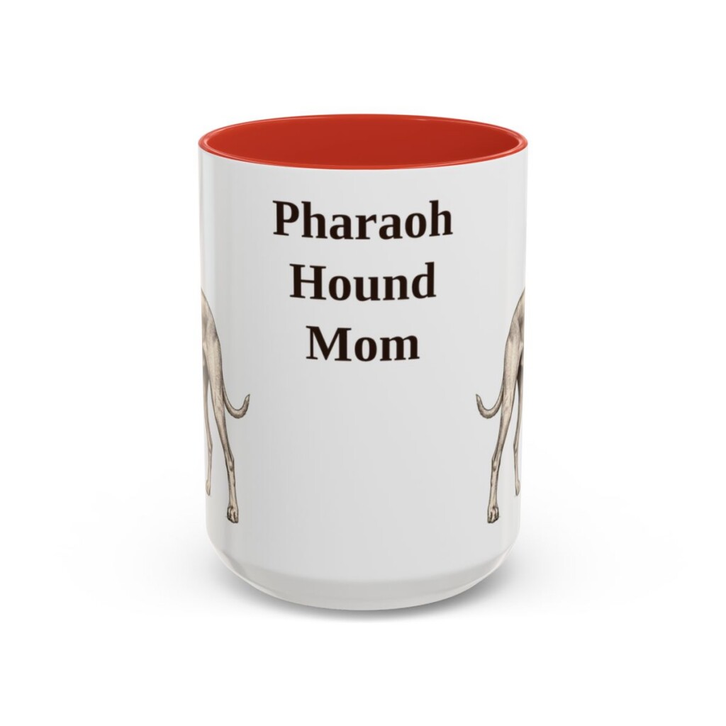 15oz Pharaoh Hound Dog Mom Mug, Vintage Sketch Coffee Mug, Dog Mom Gift
