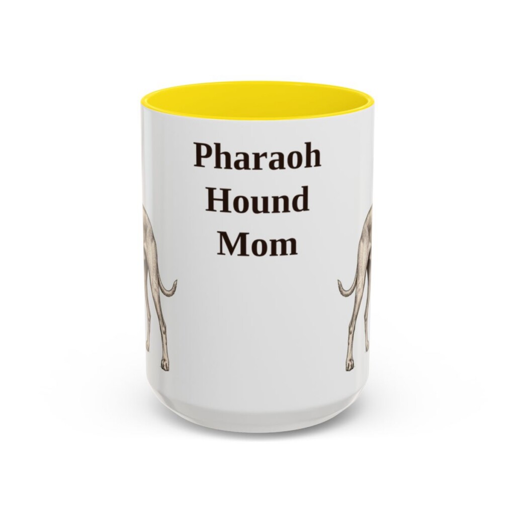 15oz Pharaoh Hound Dog Mom Mug, Vintage Sketch Coffee Mug, Dog Mom Gift