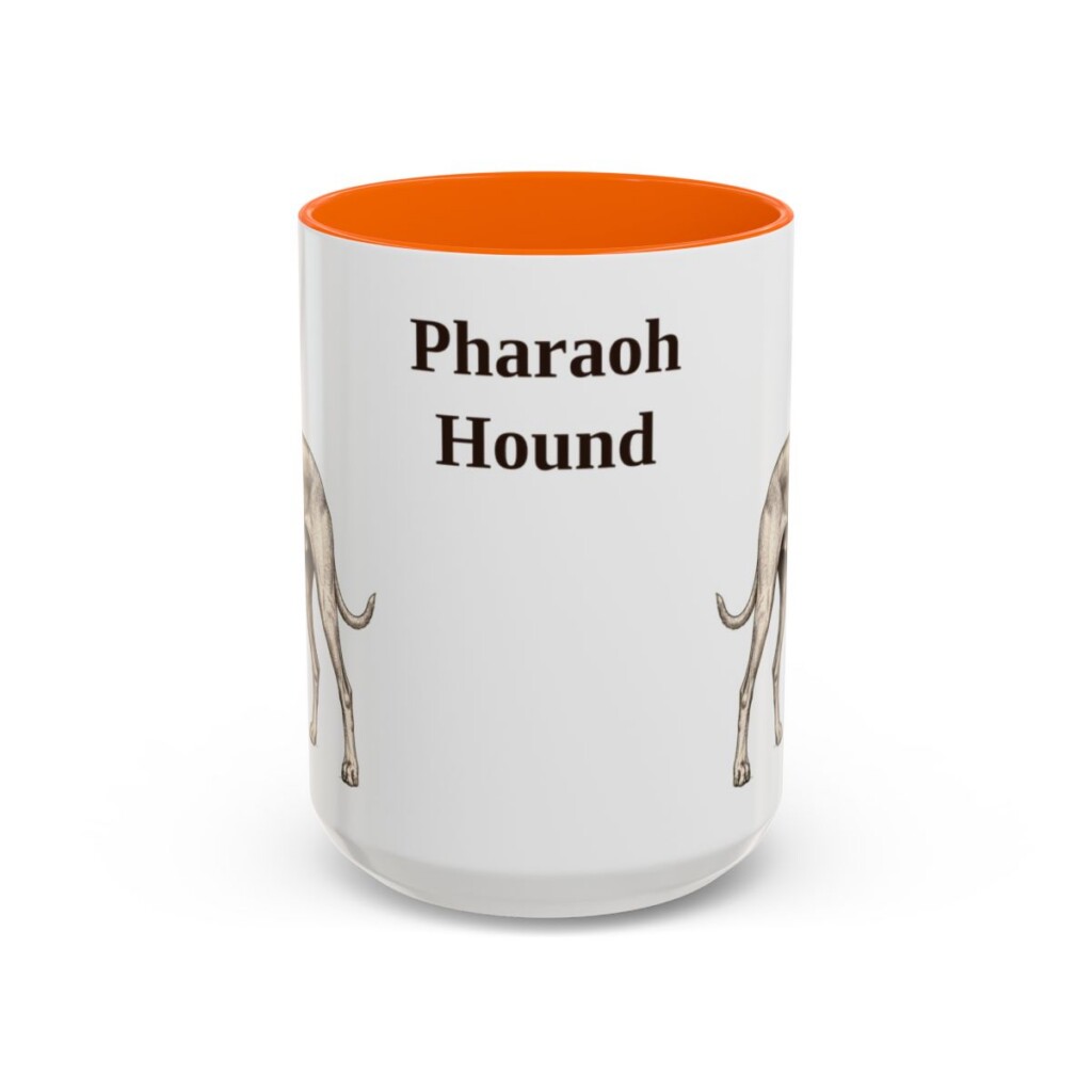 15oz Pharaoh Hound Mug, Vintage Dog Portrait Coffee Mug, Dog Lover Gift