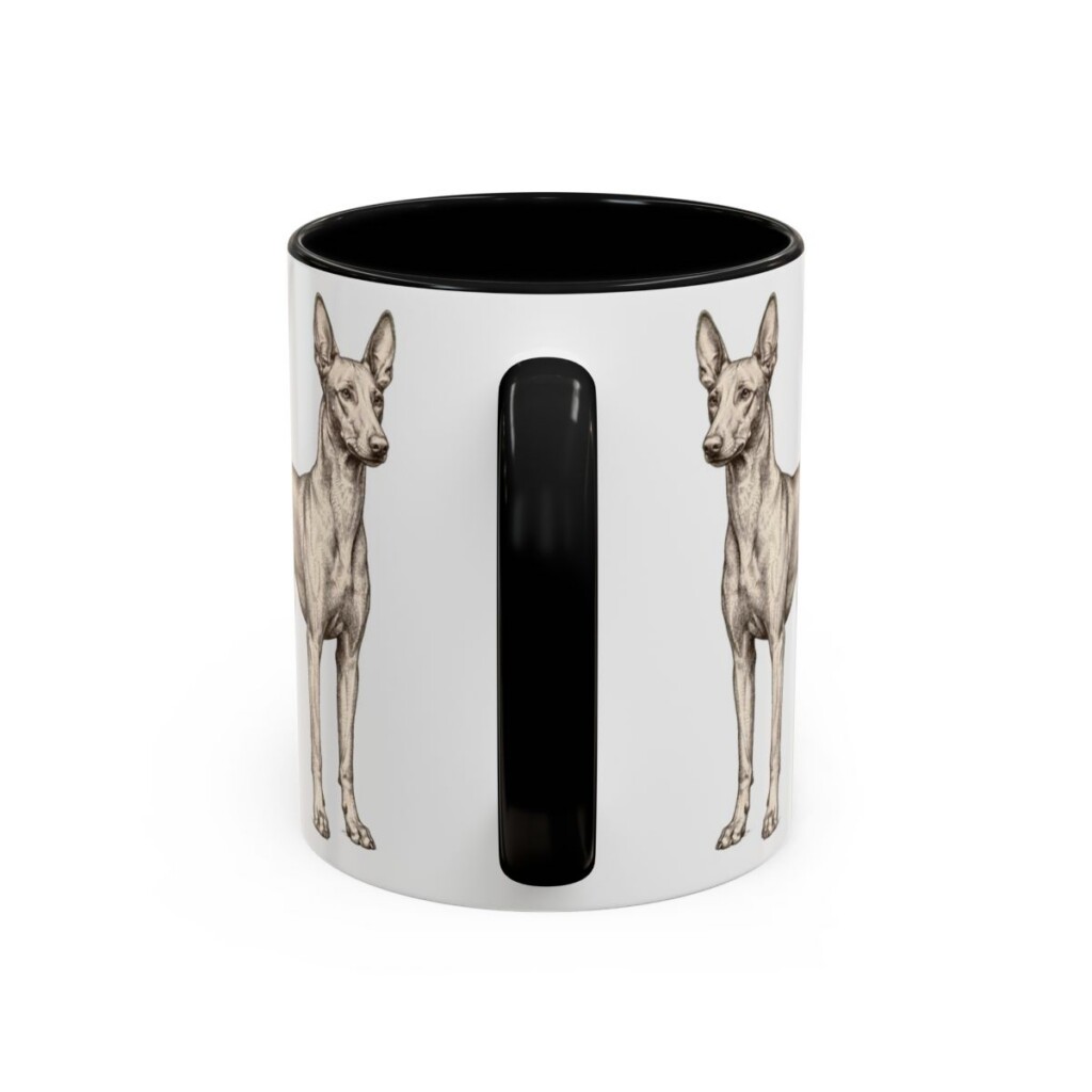 11oz Pharaoh Hound Mug, Illustrated Dog Breed Facts Coffee Mug, Vintage Dog Keepsake Gift