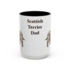 15oz Scottish Terrier Dog Dad Mug, Vintage Sketch Coffee Mug, Dog Dad Gift