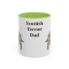 11oz Scottish Terrier Dog Dad Mug, Vintage Sketch Coffee Mug, Dog Dad Gift