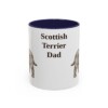 11oz Scottish Terrier Dog Dad Mug, Vintage Sketch Coffee Mug, Dog Dad Gift