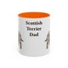 11oz Scottish Terrier Dog Dad Mug, Vintage Sketch Coffee Mug, Dog Dad Gift