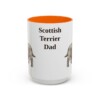 15oz Scottish Terrier Dog Dad Mug, Vintage Sketch Coffee Mug, Dog Dad Gift