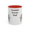11oz Scottish Terrier Dog Dad Mug, Vintage Sketch Coffee Mug, Dog Dad Gift