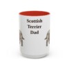 15oz Scottish Terrier Dog Dad Mug, Vintage Sketch Coffee Mug, Dog Dad Gift