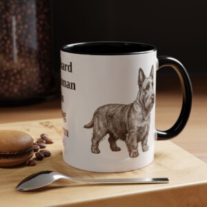 11oz Funny Scottish Terrier Mug, Diehard Scotsman In Dog Form, Vintage Dog Coffee Mug, Dog Lover Gift