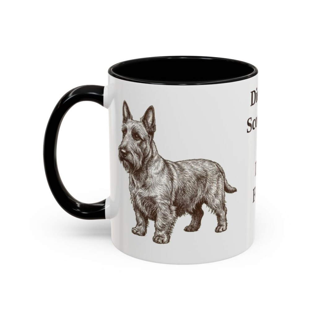 11oz Funny Scottish Terrier Mug, Diehard Scotsman In Dog Form, Vintage Dog Coffee Mug, Dog Lover Gift