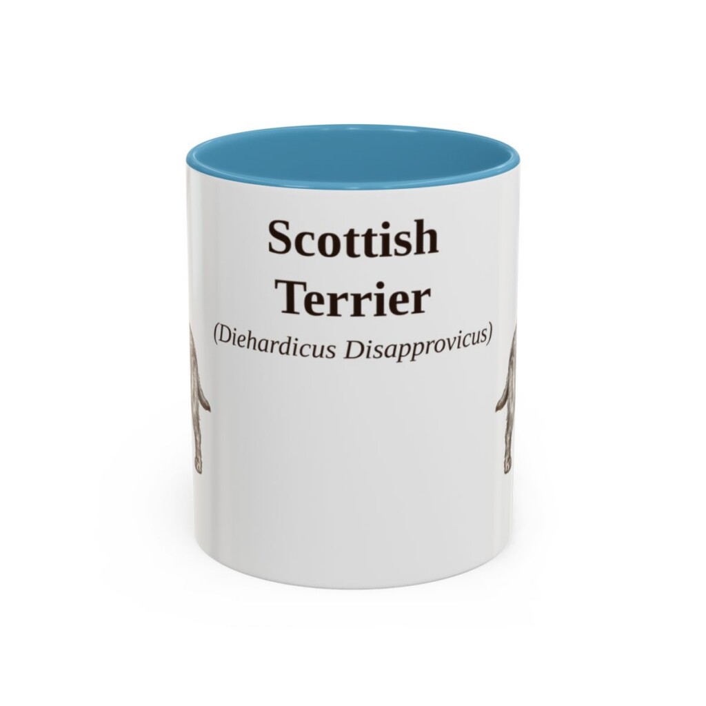 11oz Scottish Terrier Latin Mug, Scottish Terrier, Vintage Dog Coffee Mug, Dog Lover Gift