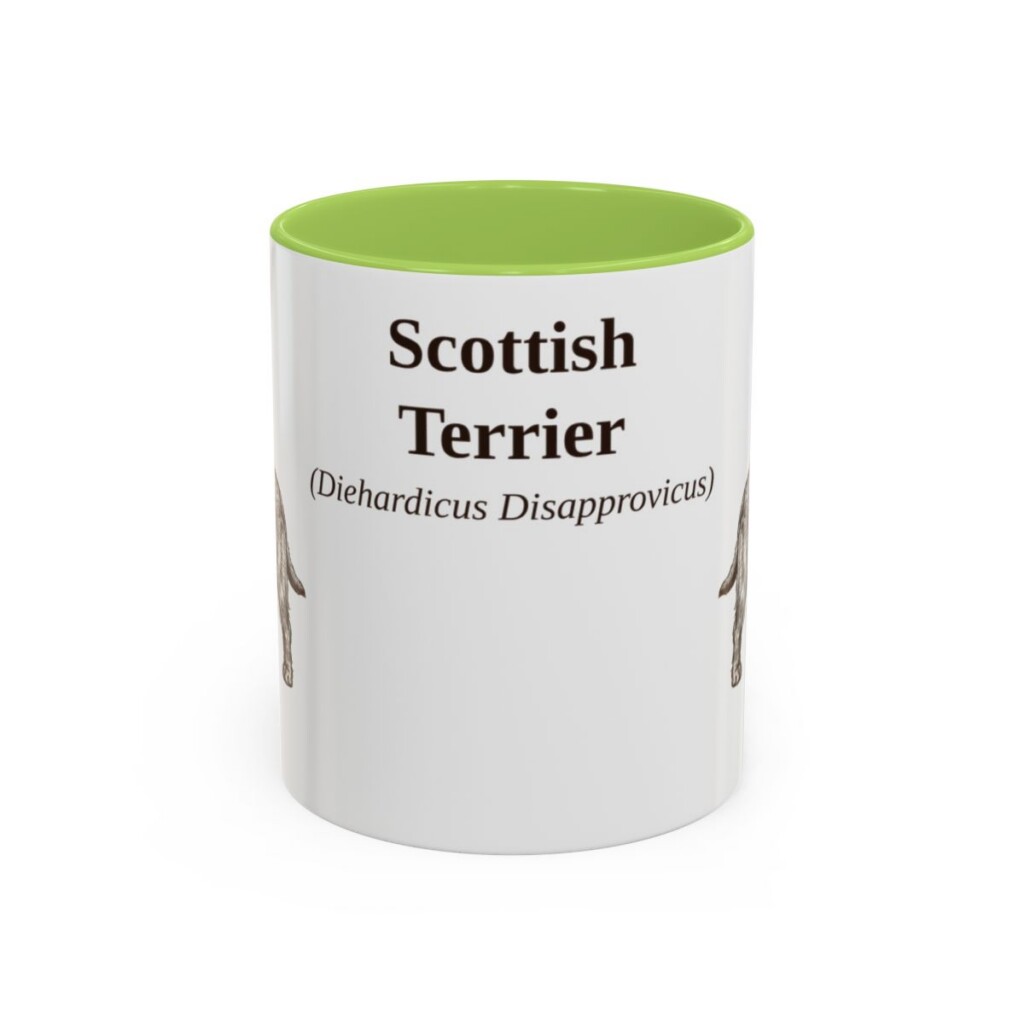 11oz Scottish Terrier Latin Mug, Scottish Terrier, Vintage Dog Coffee Mug, Dog Lover Gift