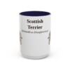scottish-terrier-mug-latin-navy-1 15oz Scottish Terrier Latin Mug, Scottish Terrier, Vintage Dog Coffee Mug, Dog Lover Gift