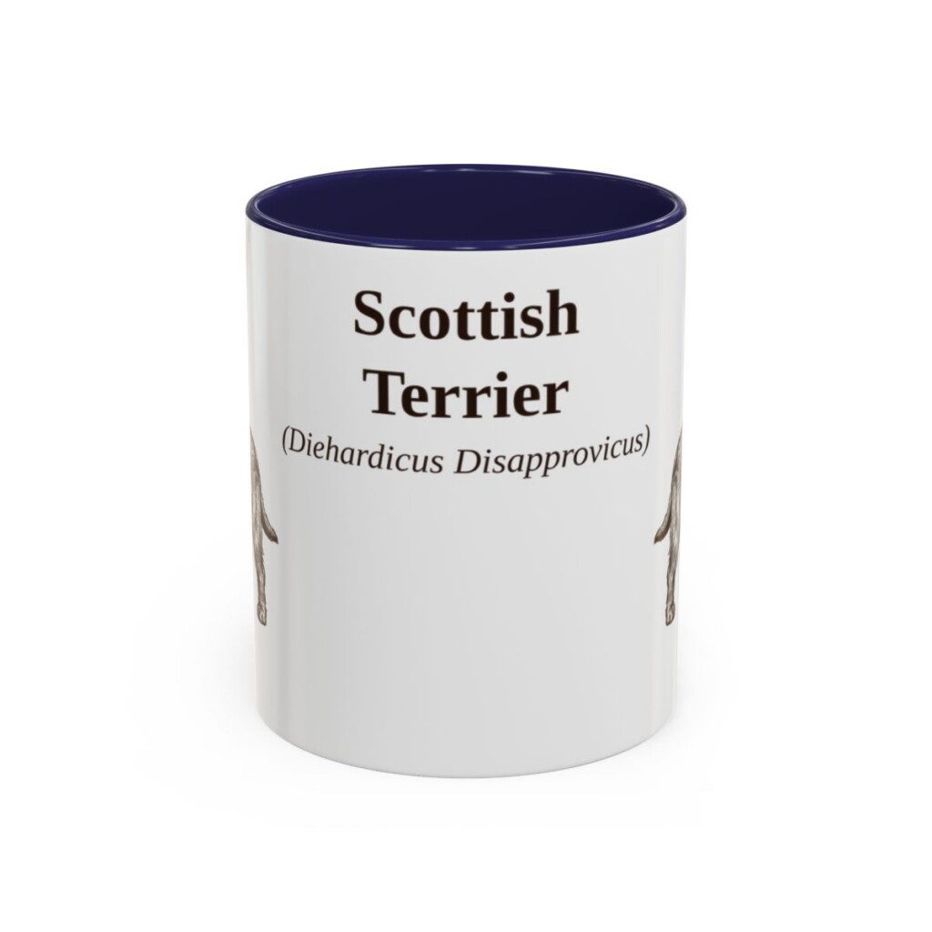 11oz Scottish Terrier Latin Mug, Scottish Terrier, Vintage Dog Coffee Mug, Dog Lover Gift