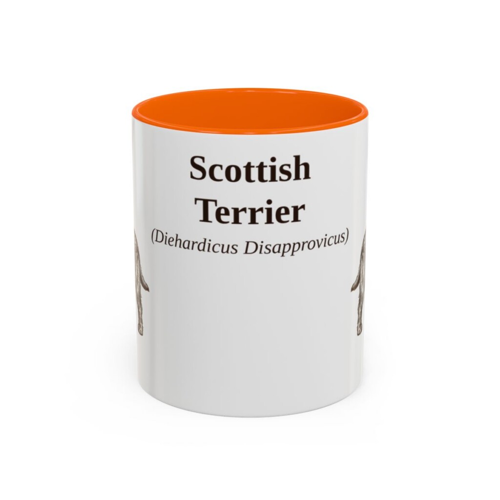 11oz Scottish Terrier Latin Mug, Scottish Terrier, Vintage Dog Coffee Mug, Dog Lover Gift