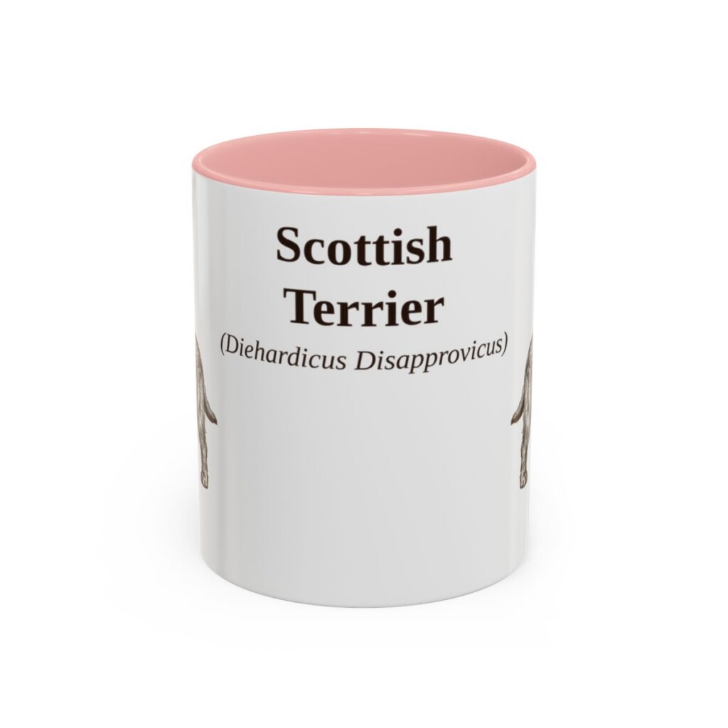 11oz Scottish Terrier Latin Mug, Scottish Terrier, Vintage Dog Coffee Mug, Dog Lover Gift