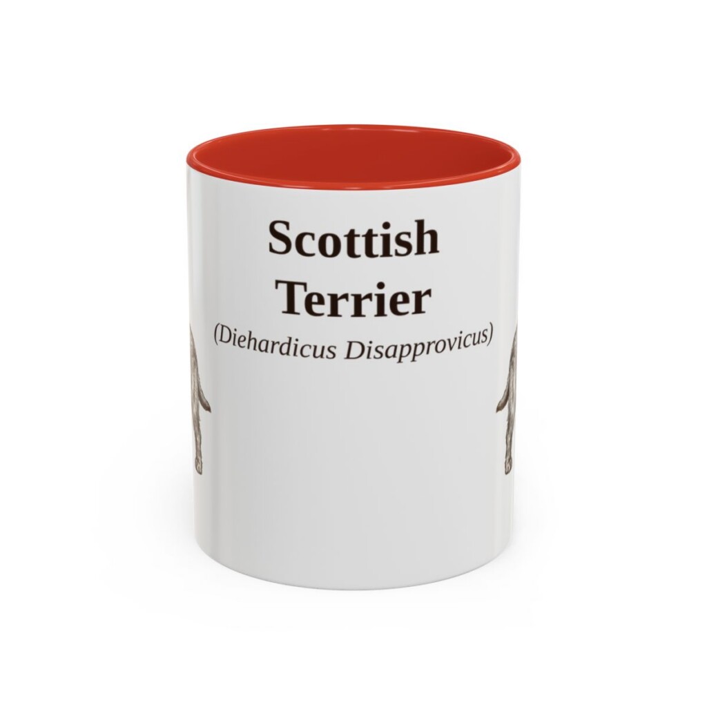11oz Scottish Terrier Latin Mug, Scottish Terrier, Vintage Dog Coffee Mug, Dog Lover Gift