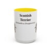 scottish-terrier-mug-latin-yellow-1 15oz Scottish Terrier Latin Mug, Scottish Terrier, Vintage Dog Coffee Mug, Dog Lover Gift