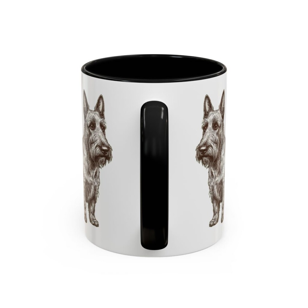 11oz Scottish Terrier Dog Mom Mug, Vintage Sketch Coffee Mug, Dog Mom Gift
