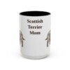 15oz Scottish Terrier Dog Mom Mug, Vintage Sketch Coffee Mug, Dog Mom Gift