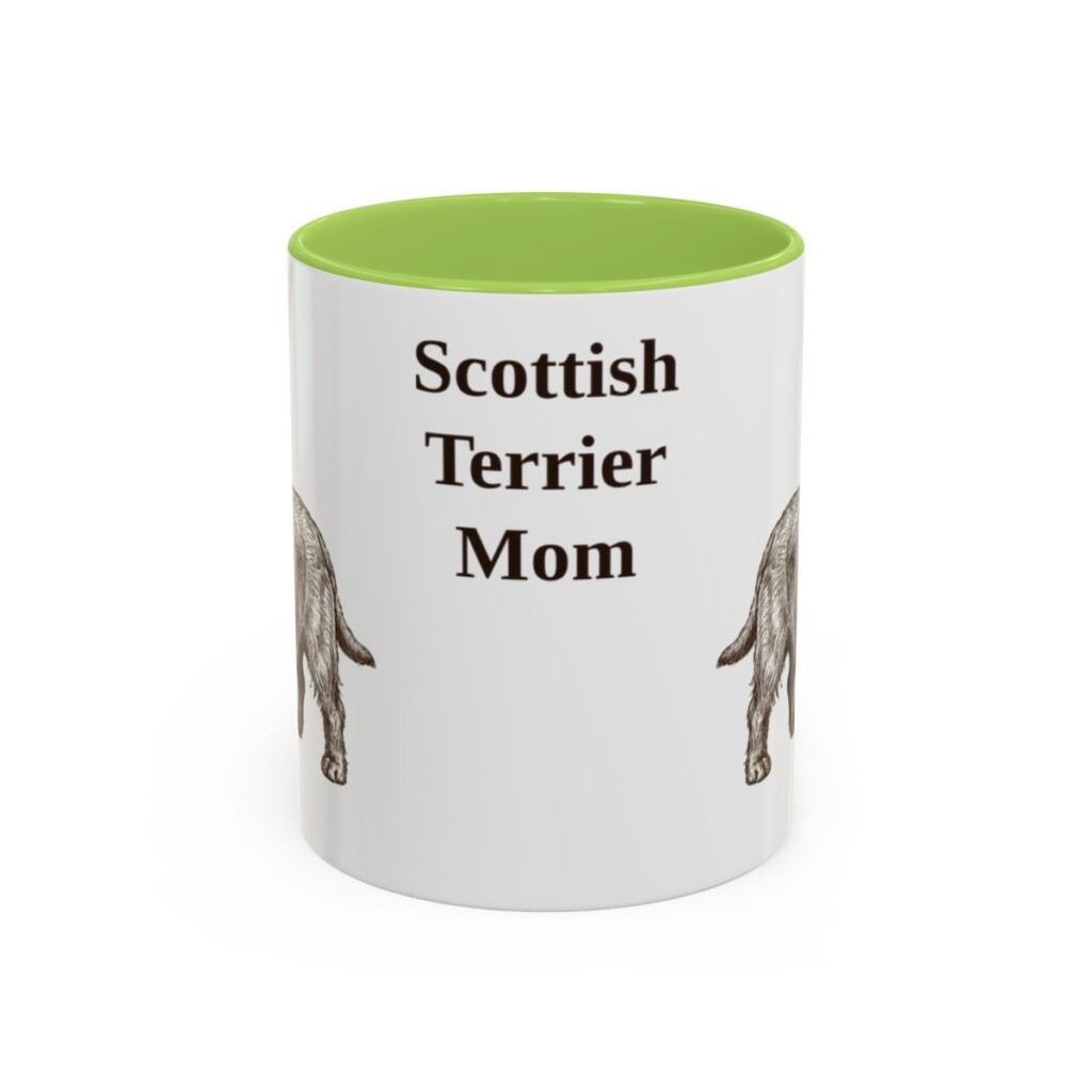 11oz Scottish Terrier Dog Mom Mug, Vintage Sketch Coffee Mug, Dog Mom Gift