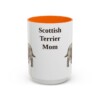 15oz Scottish Terrier Dog Mom Mug, Vintage Sketch Coffee Mug, Dog Mom Gift