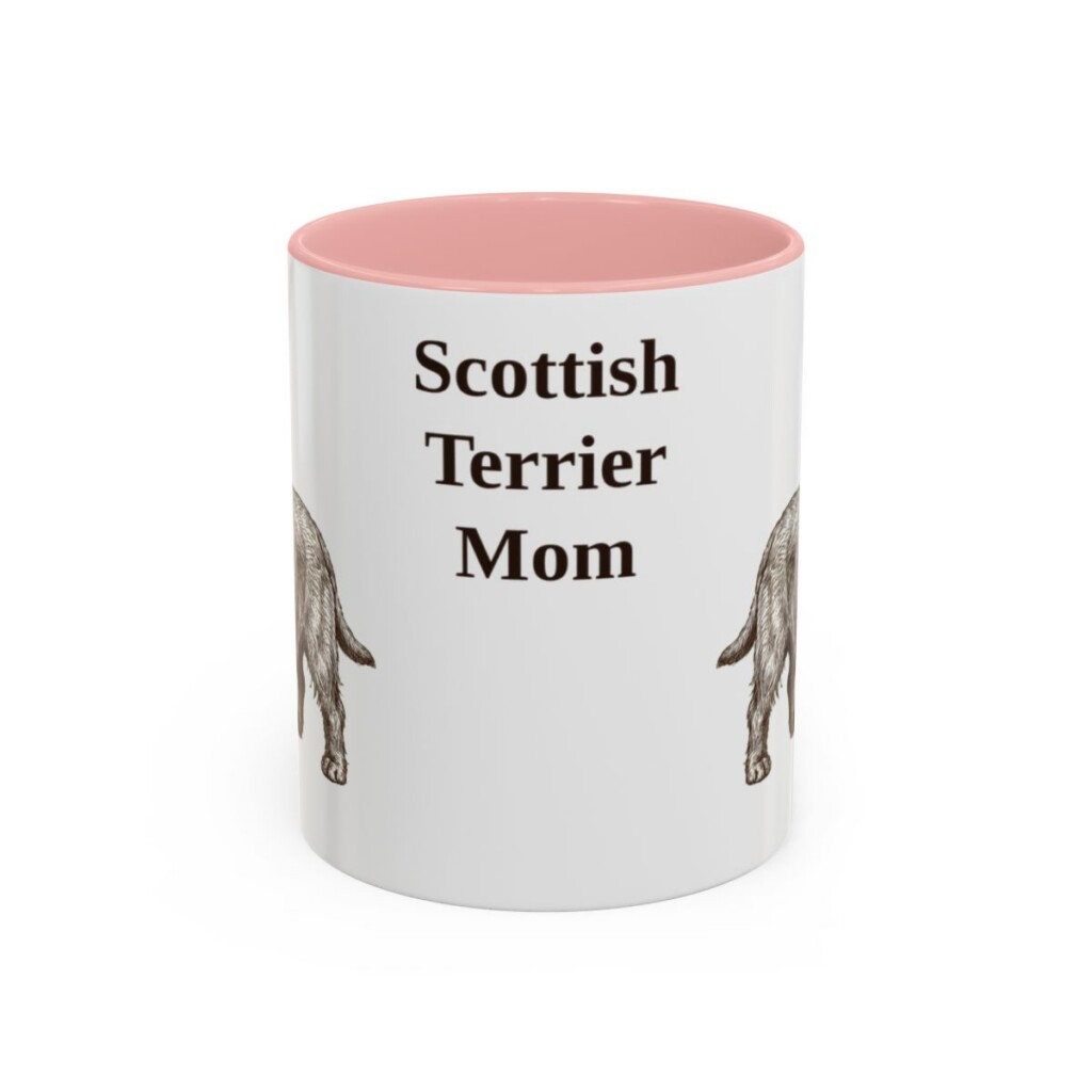 11oz Scottish Terrier Dog Mom Mug, Vintage Sketch Coffee Mug, Dog Mom Gift