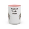 15oz Scottish Terrier Dog Mom Mug, Vintage Sketch Coffee Mug, Dog Mom Gift