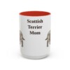 15oz Scottish Terrier Dog Mom Mug, Vintage Sketch Coffee Mug, Dog Mom Gift