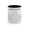 11oz Scottish Terrier Mug, Illustrated Dog Breed Facts Coffee Mug, Vintage Dog Keepsake Gift