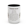 15oz Scottish Terrier Mug, Illustrated Dog Breed Facts Coffee Mug, Vintage Dog Keepsake Gift