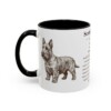 11oz Scottish Terrier Mug, Illustrated Dog Breed Facts Coffee Mug, Vintage Dog Keepsake Gift