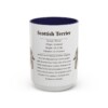 15oz Scottish Terrier Mug, Illustrated Dog Breed Facts Coffee Mug, Vintage Dog Keepsake Gift