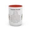 15oz Scottish Terrier Mug, Illustrated Dog Breed Facts Coffee Mug, Vintage Dog Keepsake Gift