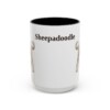 15oz Sheepadoodle Mug, Vintage Dog Portrait Coffee Mug, Dog Lover Gift