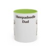 11oz Sheepadoodle Dog Dad Mug, Vintage Sketch Coffee Mug, Dog Dad Gift