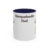 11oz Sheepadoodle Dog Dad Mug, Vintage Sketch Coffee Mug, Dog Dad Gift