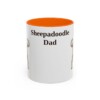 11oz Sheepadoodle Dog Dad Mug, Vintage Sketch Coffee Mug, Dog Dad Gift