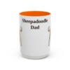 15oz Sheepadoodle Dog Dad Mug, Vintage Sketch Coffee Mug, Dog Dad Gift