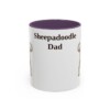 11oz Sheepadoodle Dog Dad Mug, Vintage Sketch Coffee Mug, Dog Dad Gift