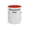 11oz Sheepadoodle Dog Dad Mug, Vintage Sketch Coffee Mug, Dog Dad Gift