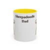 11oz Sheepadoodle Dog Dad Mug, Vintage Sketch Coffee Mug, Dog Dad Gift