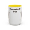 15oz Sheepadoodle Dog Dad Mug, Vintage Sketch Coffee Mug, Dog Dad Gift